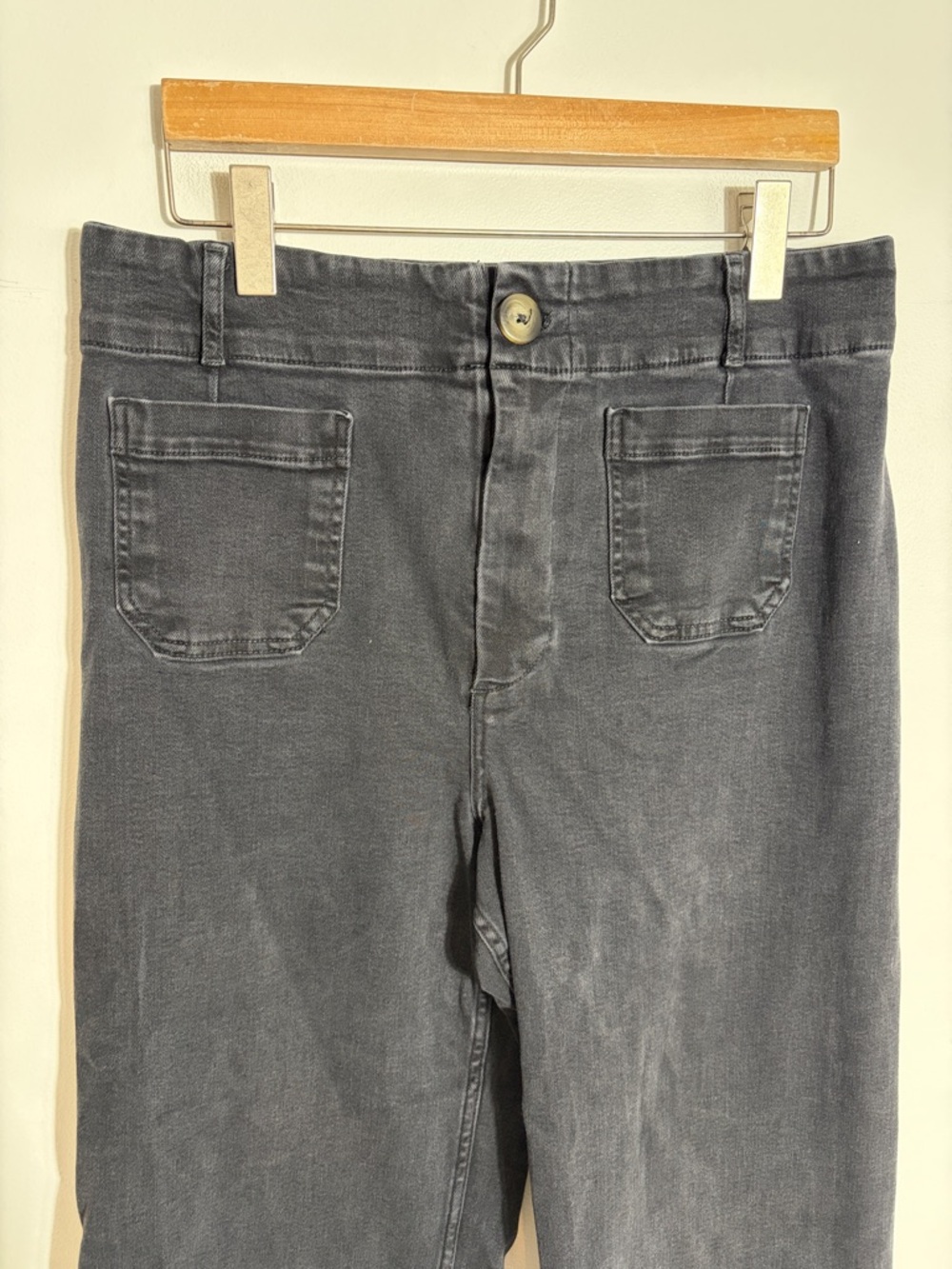 Pilcro Anthropologie Black Wide-Leg Jeans Size 32 - Picture 2 of 7
